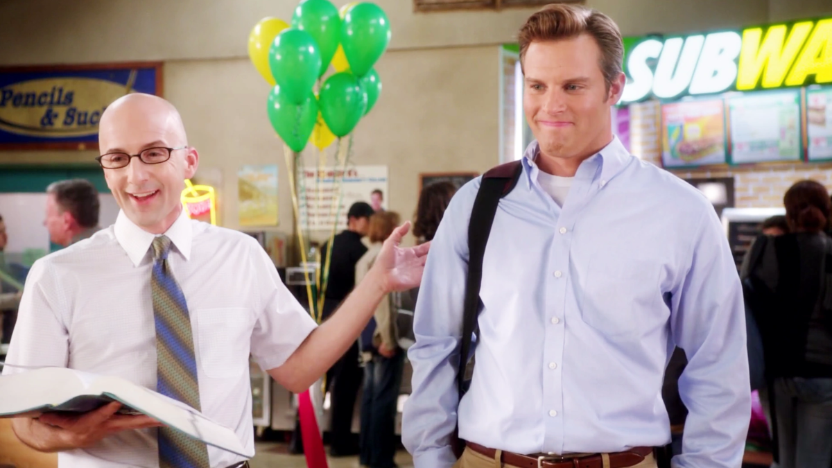 Community TV show — the Subway corpohumanoid character, Season 3